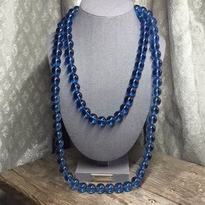 MASSIVE vintage glass beaded necklace 52 inches